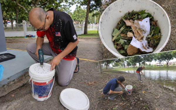 Guna Tong Cat Terpakai untuk Buat Kompos: Projek Cari Cacing di Sungai Indah 11