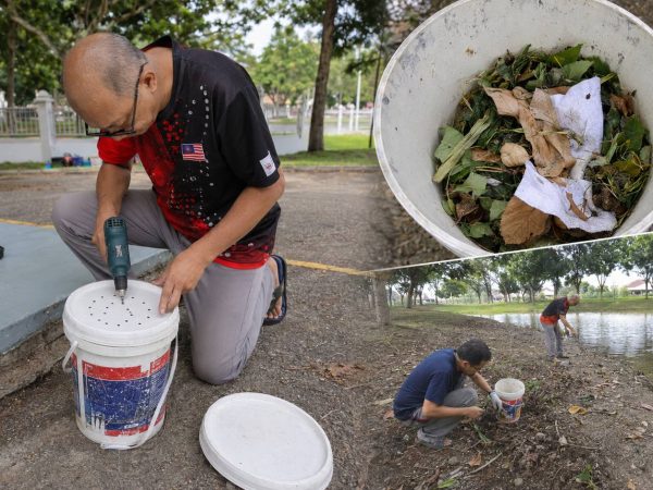Guna Tong Cat Terpakai untuk Buat Kompos: Projek Cari Cacing di Sungai Indah 11